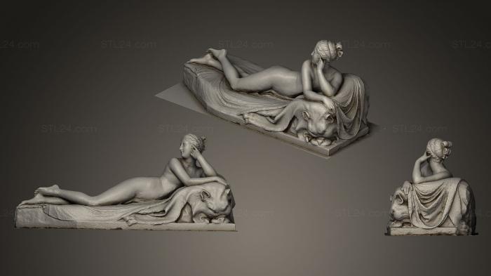 Statues antique and historical (Naiad, STKA_0929) 3D models for cnc